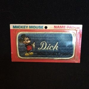 Vintage NWOT Walt Disney productions Dick name patch Mickey Mouse